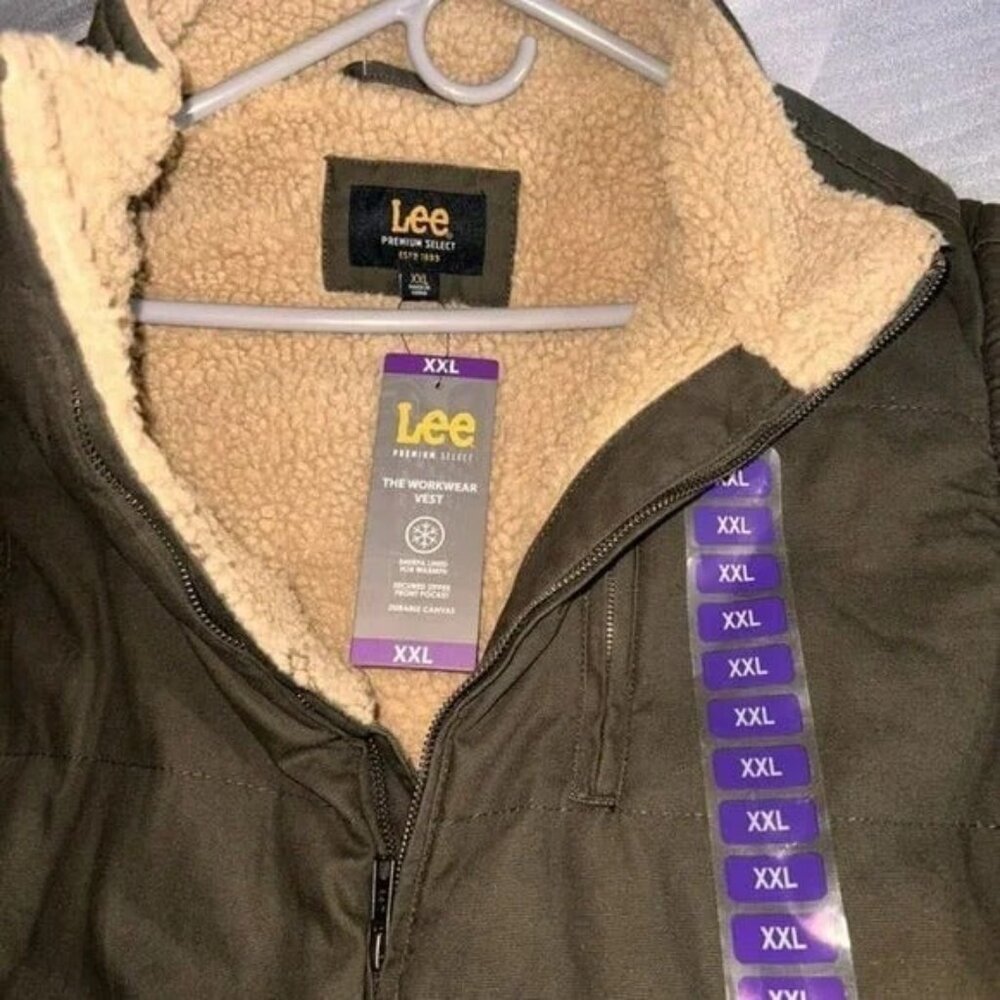 LEE MEN'S XX-Large SHERPA LINED WORKWEAR CANVAS VEST